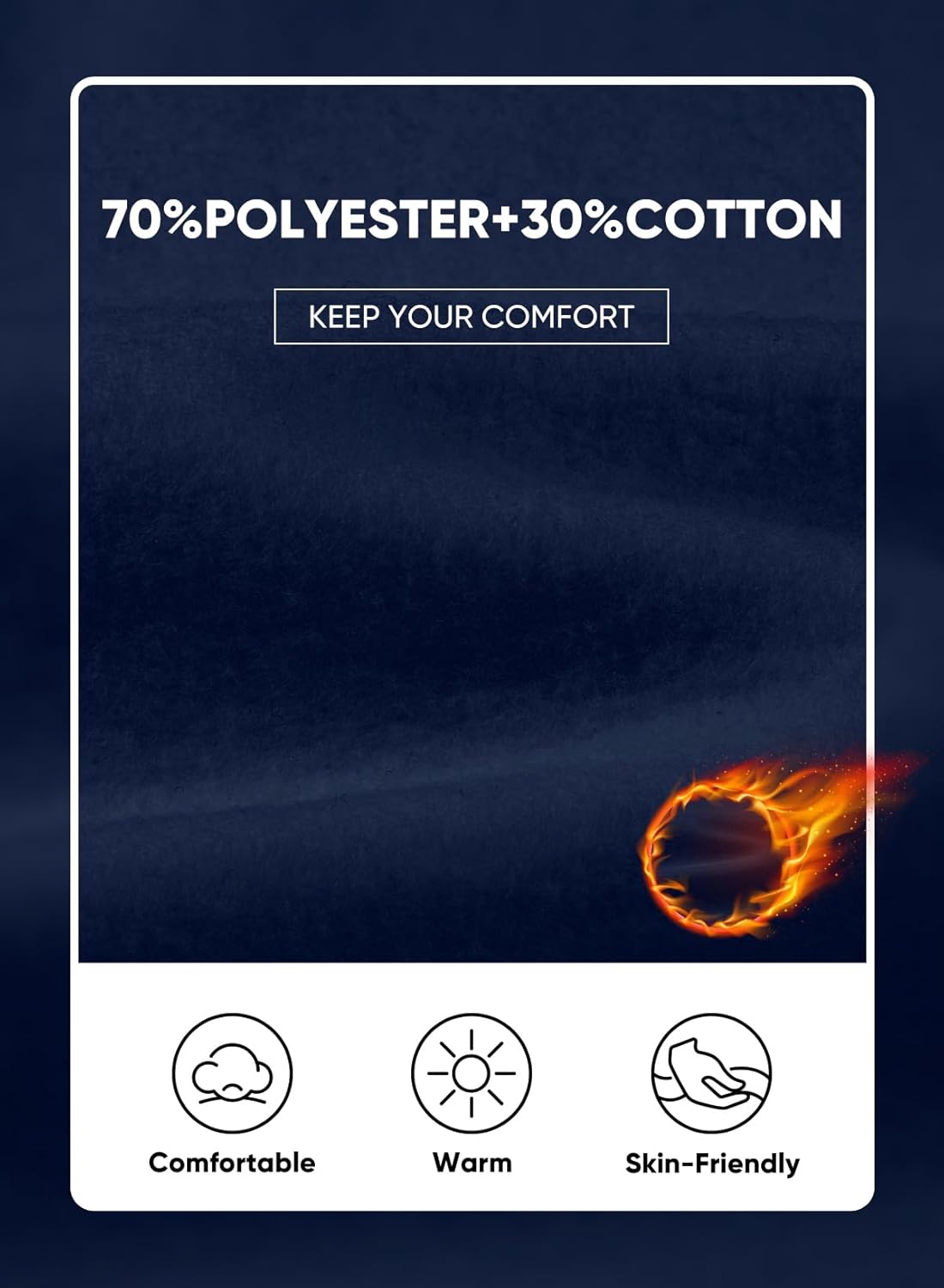 JMIERR Mens Full Zip Casual Cotton Hooded Fleece Drawstring Hoodies Pullover Sweatshirts Casual Long Sleeve Shirts - Image 4