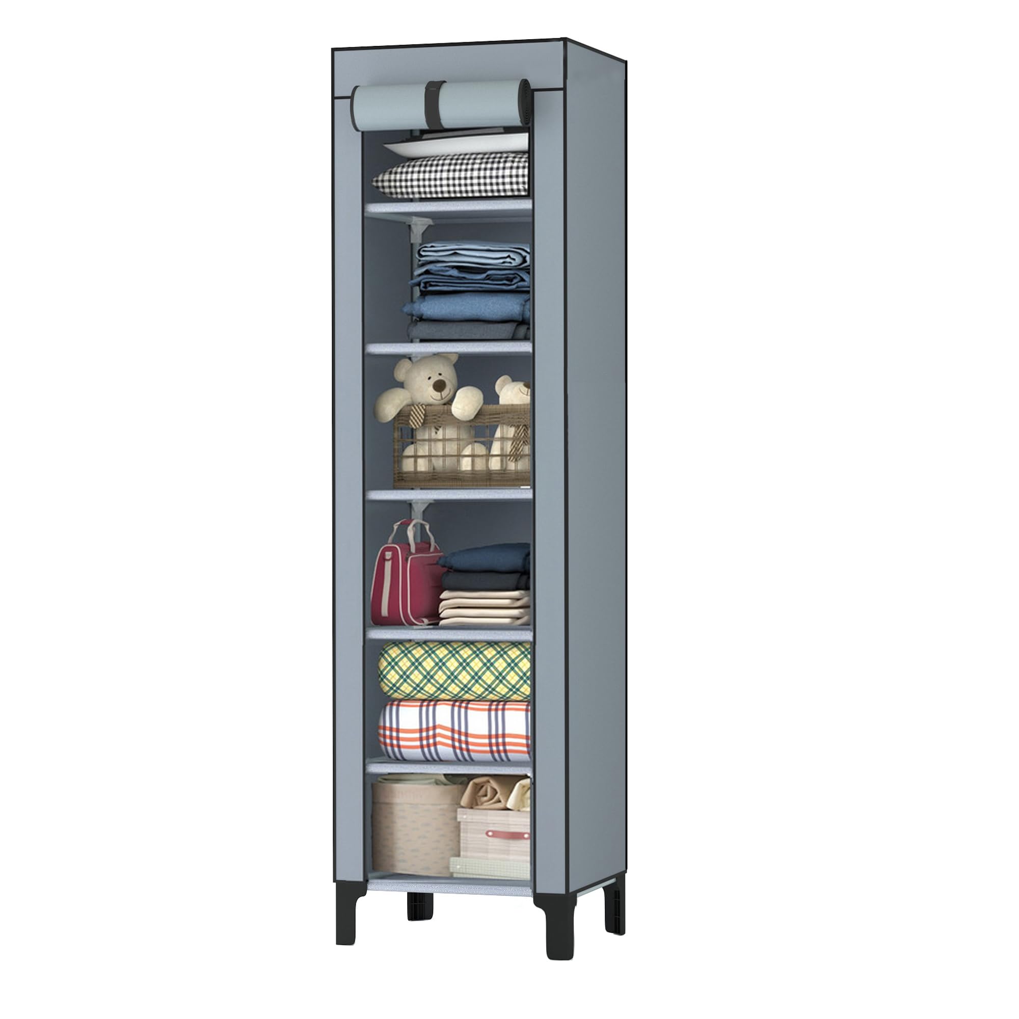 Amazon｜PSHUN RIGH 簡易ポータブル組立クローゼット 防湿・防塵