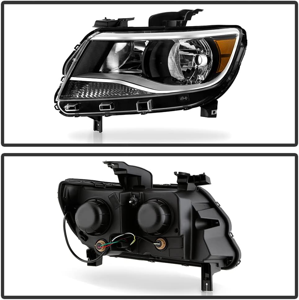 ACANII - For 2015-2022 Chevy Colorado Halogen Chrome Replacement Headlight Headlamp - Driver Side Only