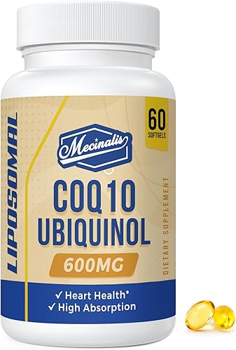 Cápsulas blandas liposomales CoQ10 Ubiquinol 600 mg Suplemento de Ubiquinol CoQ10 de absorción superior Potente forma antioxidante activa de la