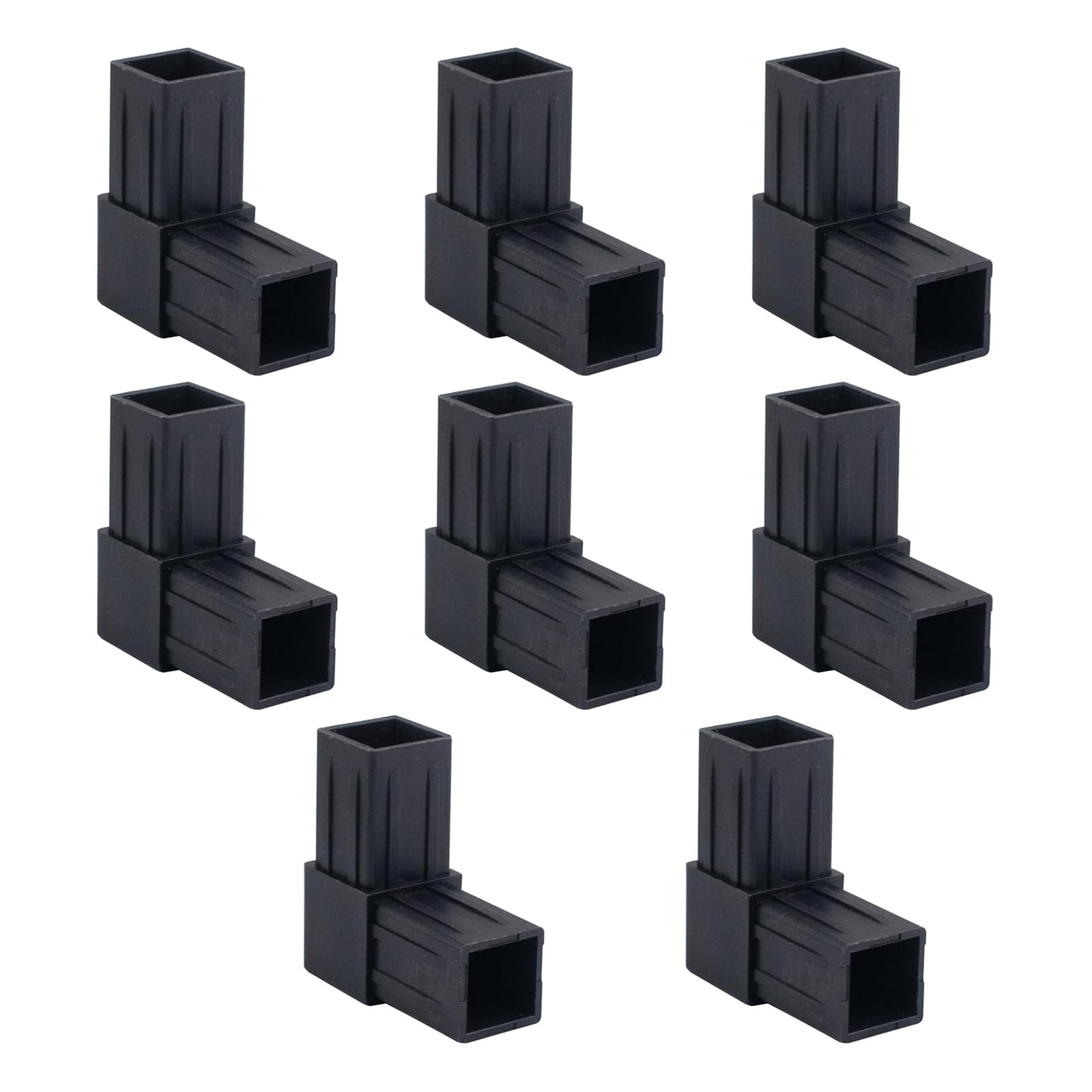 JAMIEKA 8Pcs Plastic Joint Square Tube Connector Connection Fastener for Furniture Framing and Structural Support Enduring