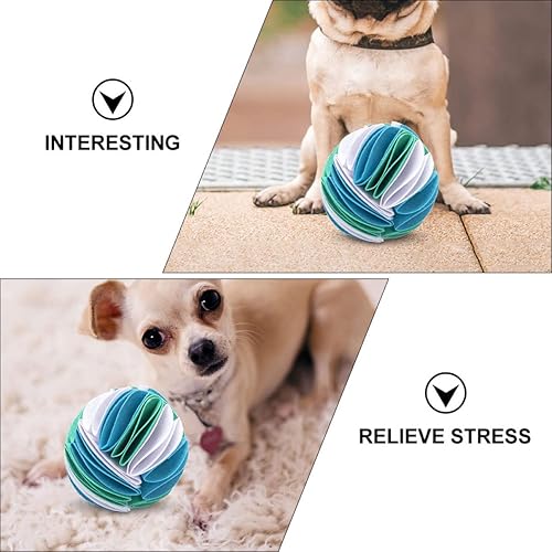 Miniatura 8 de Juguete de entrenamiento para olfatear perros, bola de fieltro de 5.9 in para golosinas, juguete interactivo para mascotas, mejora el olor,