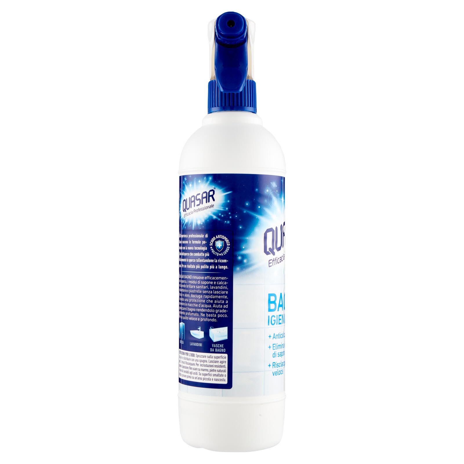 Quasar Bagno Igiene - Limpiador en aerosol higiénico para baño (12 unidades, 580 ml, incluye llavero Beni Culinari gratuito)