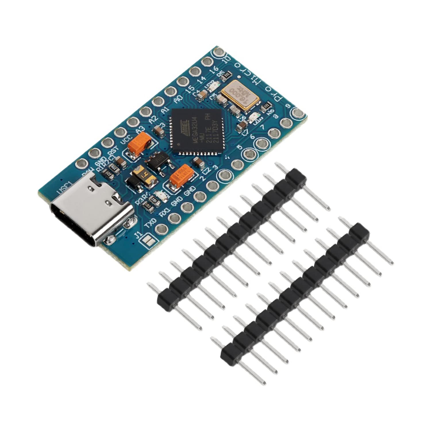 HiLetgo Módulo Pro Micro ATmega32U4 5V/16MHz Tipo C con Cabezales de Pin compatibles con Arduino