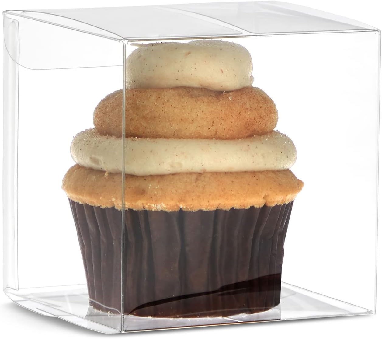 Juvale Clear Favor Boxes - 50-Pack 3 x 3 x 3 in Transparent Plastic Square - Clear Dessert & Treat Containers for S’mores & Packaging