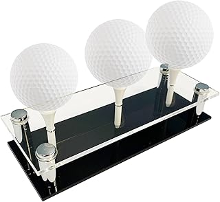 ゴルフボールディスプレイケース - お土産ゴルフボールショーケース、コレクターストレージホルダー|デスクトップオフィスデスク用アクリルとメタルディスプレイボックスリビングルームテーブルスタディ装飾ゴルフボールの記念