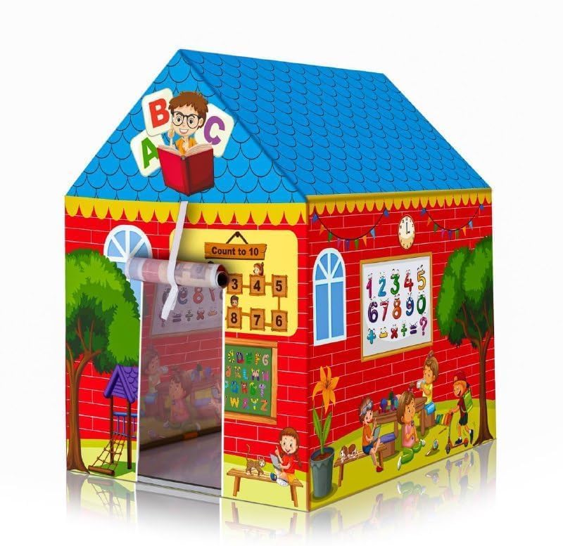 Colorful Kids Play Tent House for Boys & Girls Age 3-10 Years Lightweight Foldable Playhouse Indoor Outdoor Activity Shelter Portable Toy Castle for Bedroom Garden & Travel (Multicolour)-image-18