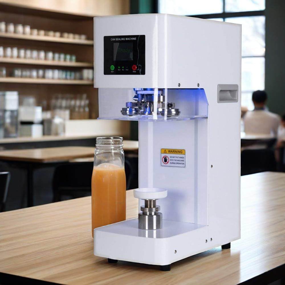 Máquina automática para sellar latas, con Altura Ajustable para Diferentes