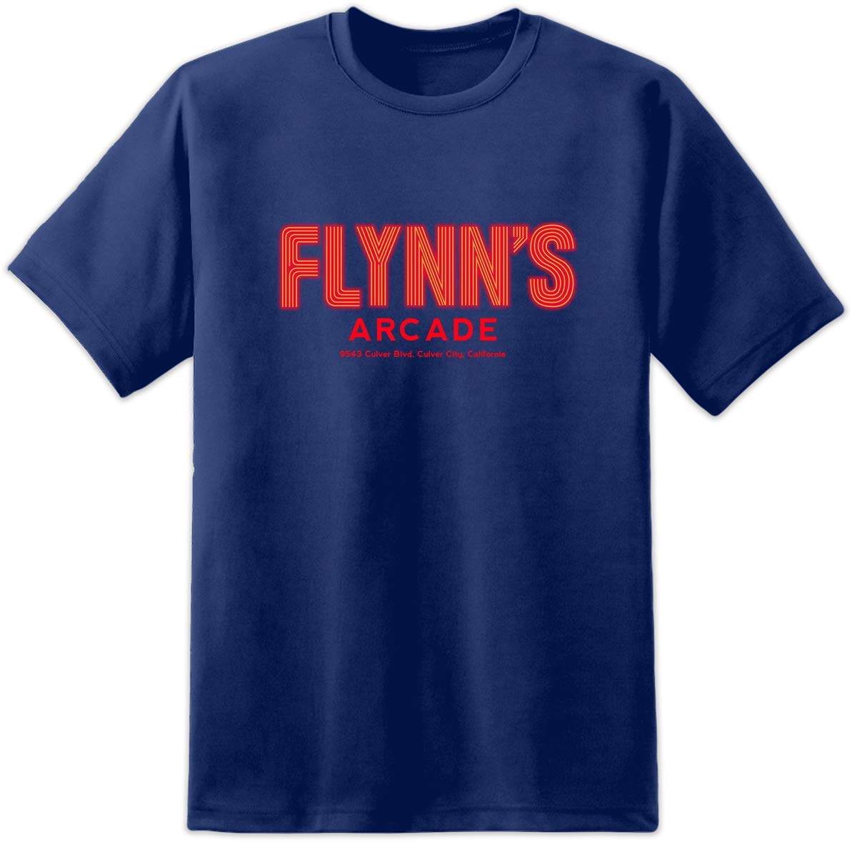 Digital Pharaoh - Mens Flynns Arcade TRON Movie Logo T Shirt (M) Navy