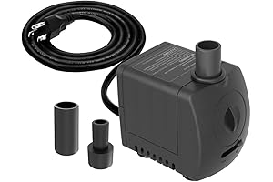 Submersible Pump 150GPH for Fountains, Hydroponics, Ponds, Aquariums