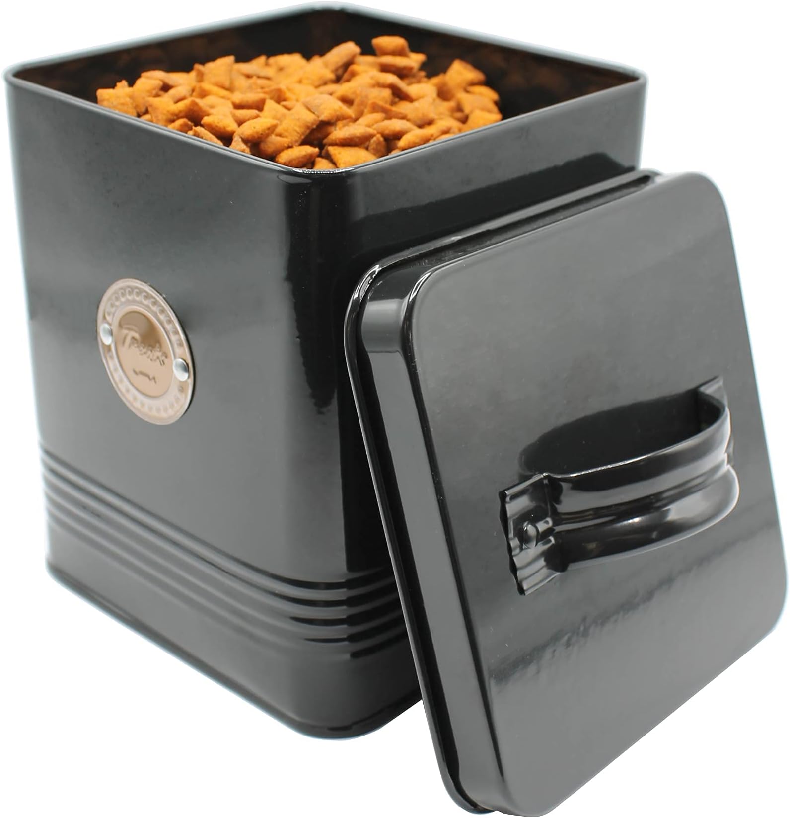 Lesser & Pavey Sweet Home Cream Cat Food Storage Tin with Scoop, Metal, 20 Amazon.co.uk Home