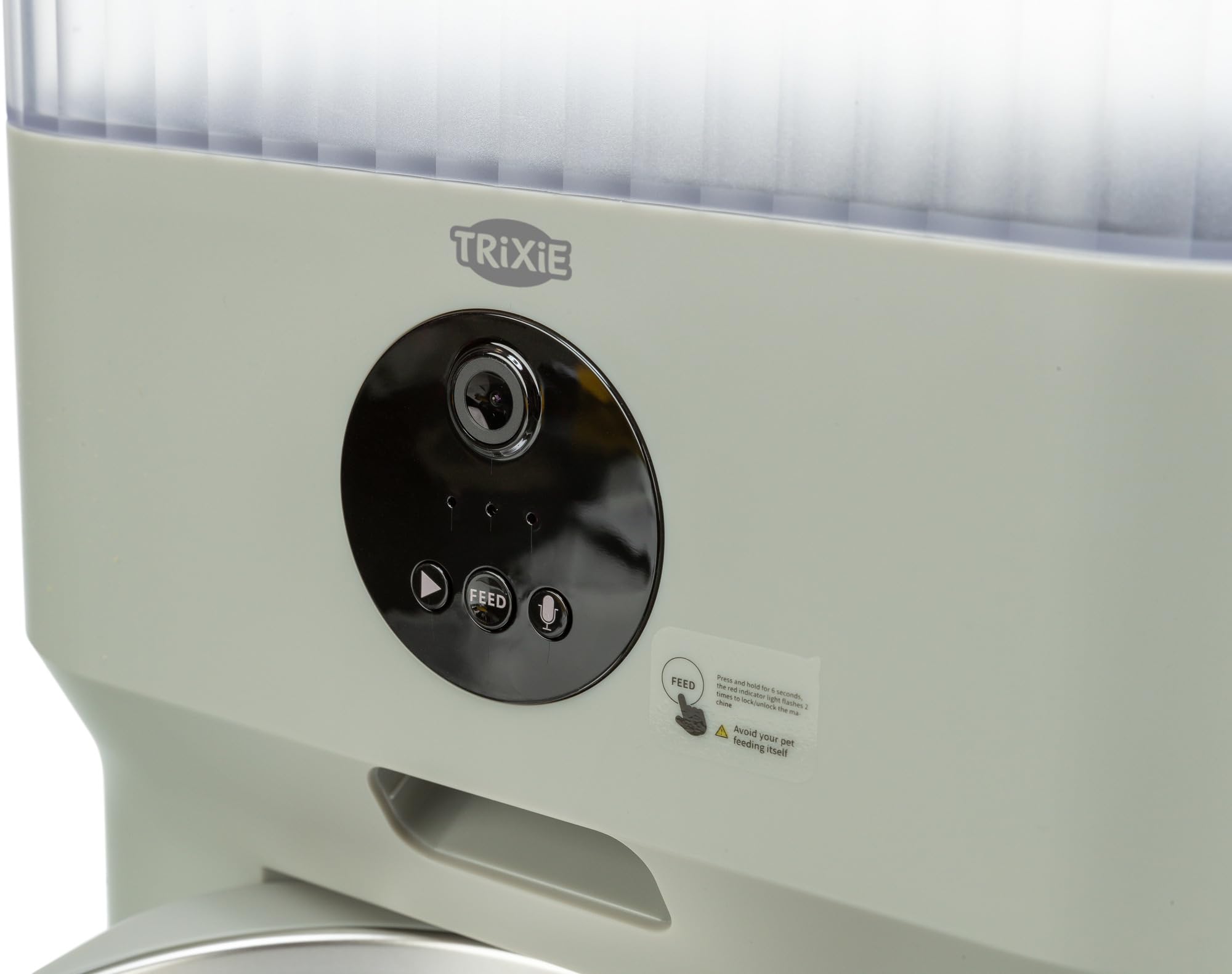 TRIXIE Distributeur de croquettes TX-C Smart 5,0 L pour chiens et chats | Distributeur programmable et contrôlable en gris clair – Distribution automatique et personnalisée au quotidien
