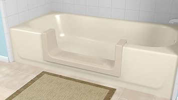 CleanCut Step Bathtub Accessibility Kit - Convert Existing Tub to Step-In Shower (Beige, Size Large)