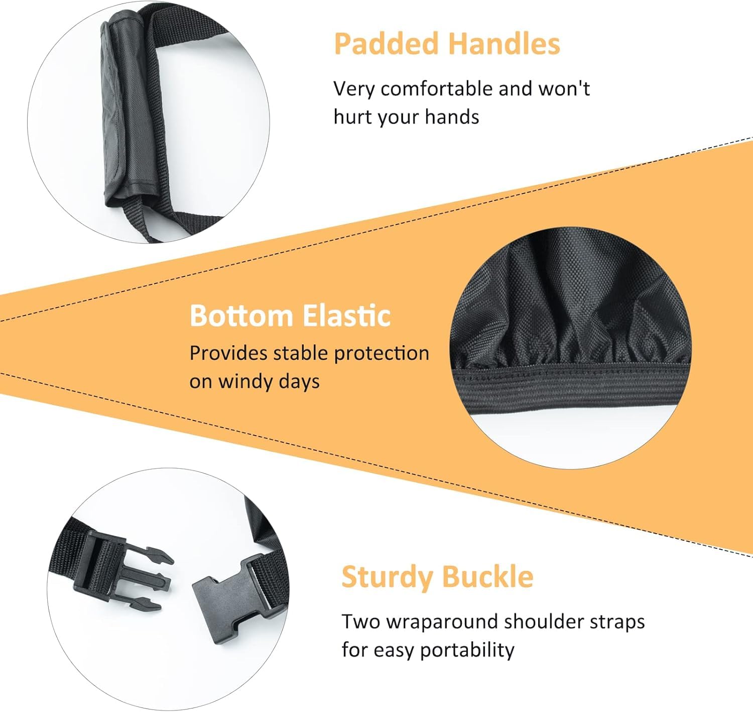 Waterproof Pizza Oven Cover for Gozney Roccbox Pizza Oven, 600D Outdoor Camping Wood Burner Storage Protective Cover Heavy Duty Waterproof Grill Oven Cover - Image 3