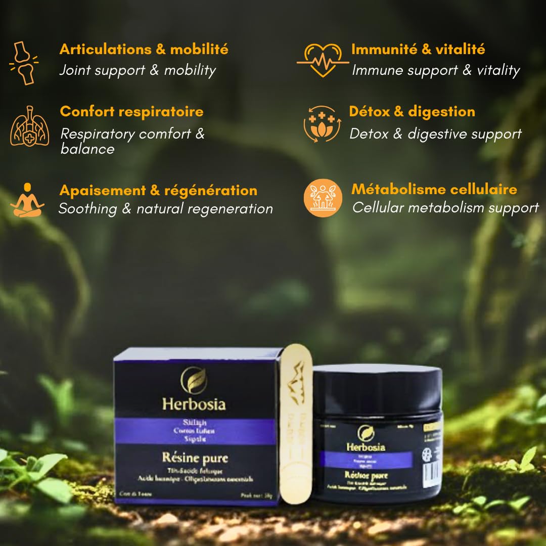 Shilajit Costus Nigelle – Fórmula resina pura 50 g – Natural triple extracto premium – Calidad francesa