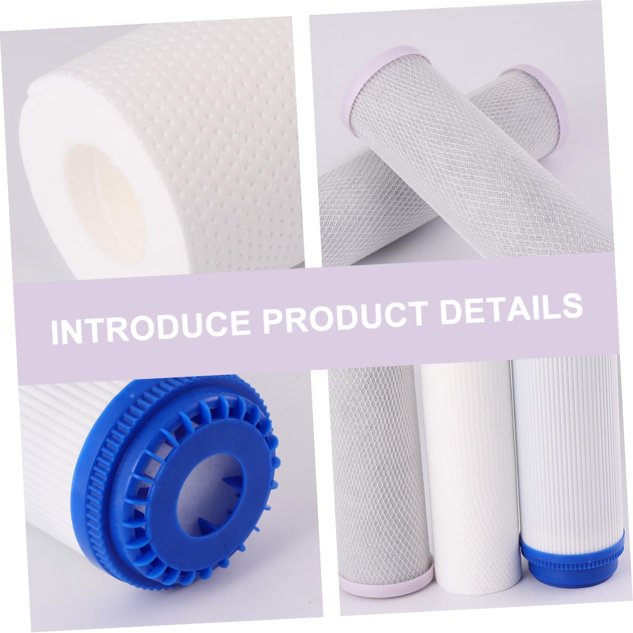 Gatuida Filtre à Eau à Charbon Actif pour Purificateur D'eau Domestique Cartouche en Coton Pp, Grand Débit Impuretés, Compatible Purificateurs