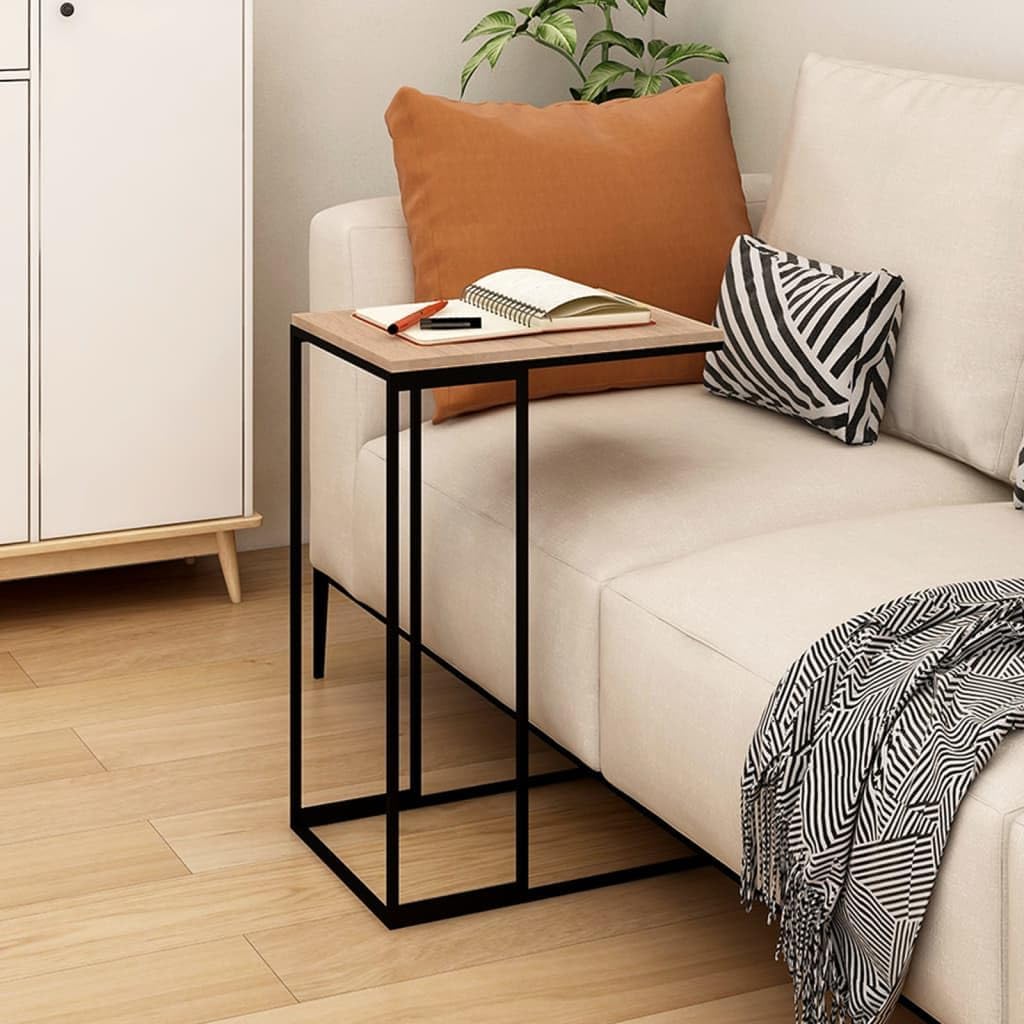 vidaXL C-Shaped Side Table in use next to a sofa