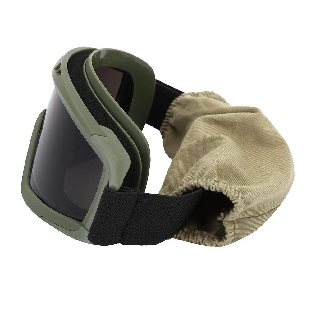 Occhiali Tattici Anti-polvere Anti-nebbia Occhiali Protettivi per Occhi con Obiettivo Intercambiabile per Ciclismo Guida Paintball Airsoft Ski(Verde Militare)