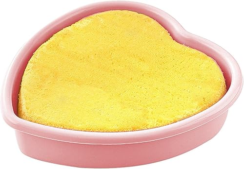 RFSHOP Molde para pasteles con forma de corazón, moldes de silicona para hornear, Molde en forma de corazón de pastel de chocolate, moldes de