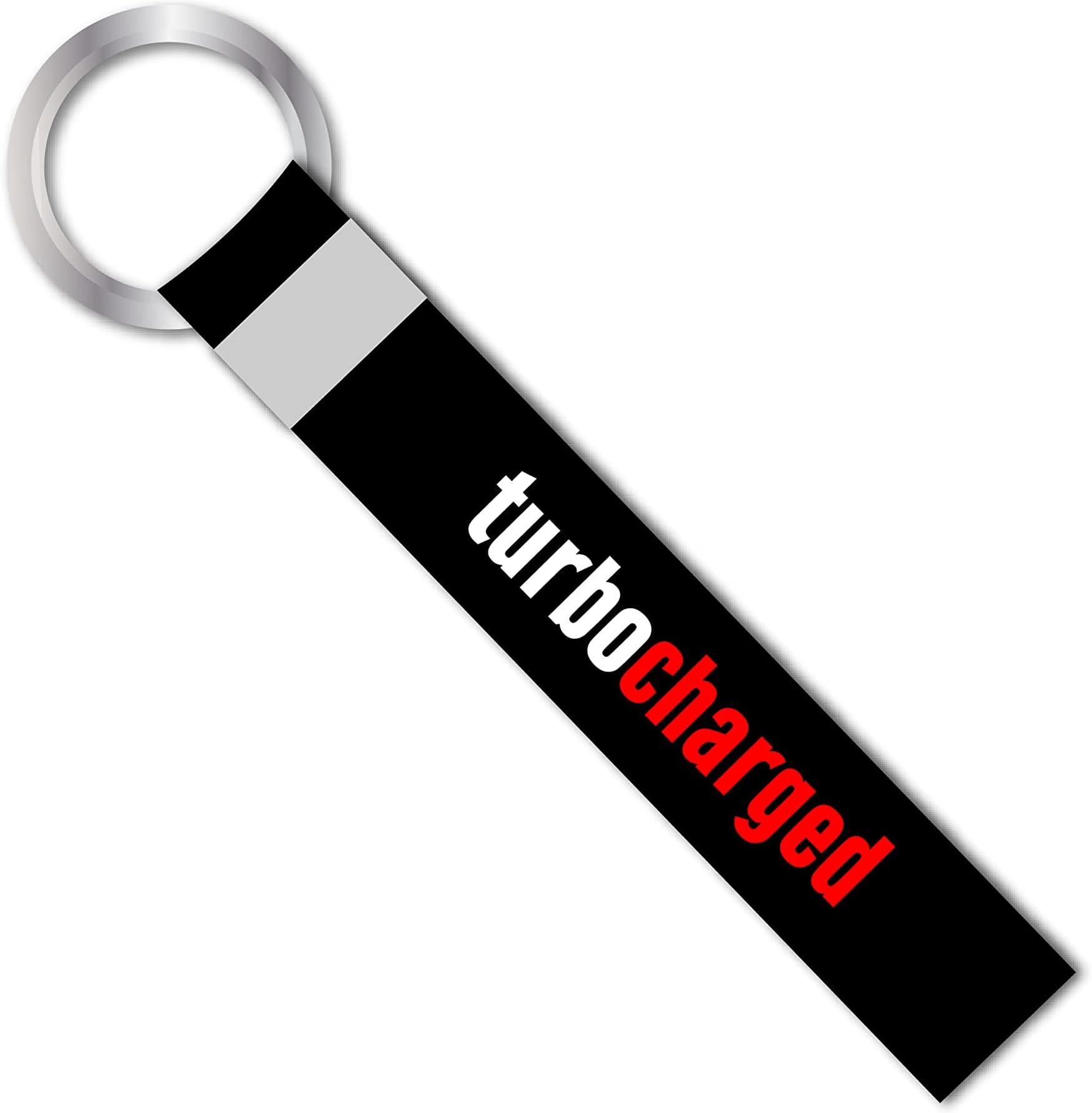 SIGNOOGLE 1 Pcs Turbocharged Racing Theme Lanyard keychain Holder Compatible For All Bikes Car Key Holder Key Tag Multicolored (6 x 1 Inch)