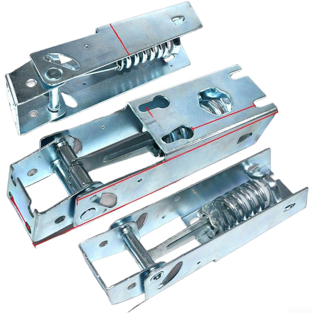 Bisagra Especial para Frigorífico 3 Agujeros con Muelle - Kit Reparación Puerta Congelador para acero Niquelado 14,2cm(D)