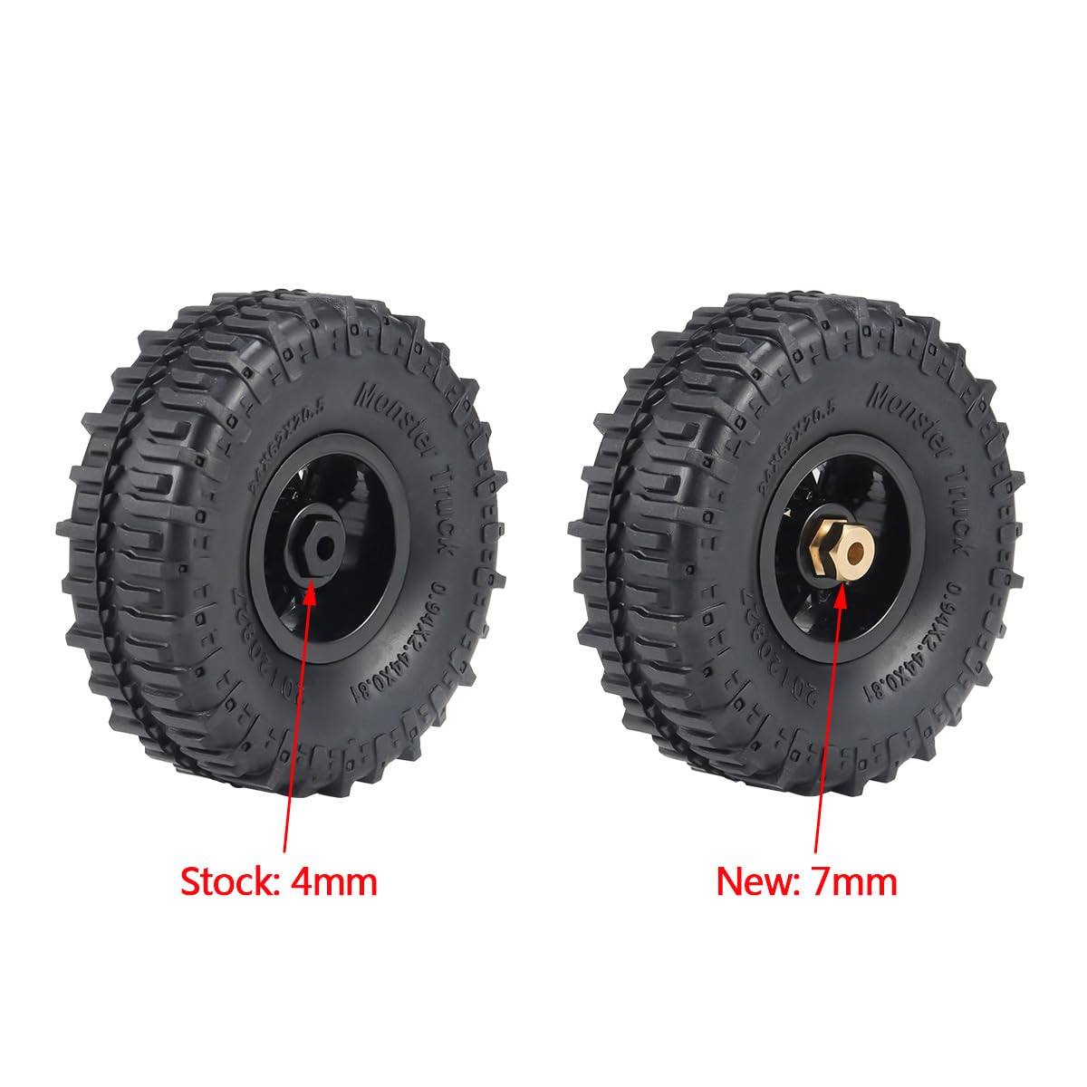 Brass Wheel Hex 7MM Hub Extenders for 1/18 RC Car Crawler TRX4M Bronco Defender Chassis Upgrade Parts