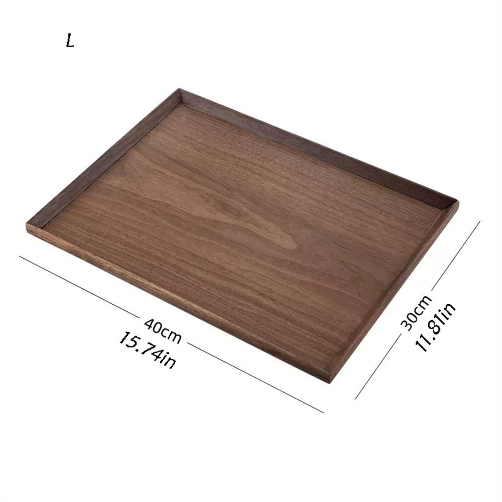 Wooden Walnut Serving Tray - Decorative Platter for Home Use Tea Set Desk Bar Service Restaurant Party Serving Tray - Stylish & Versatile
