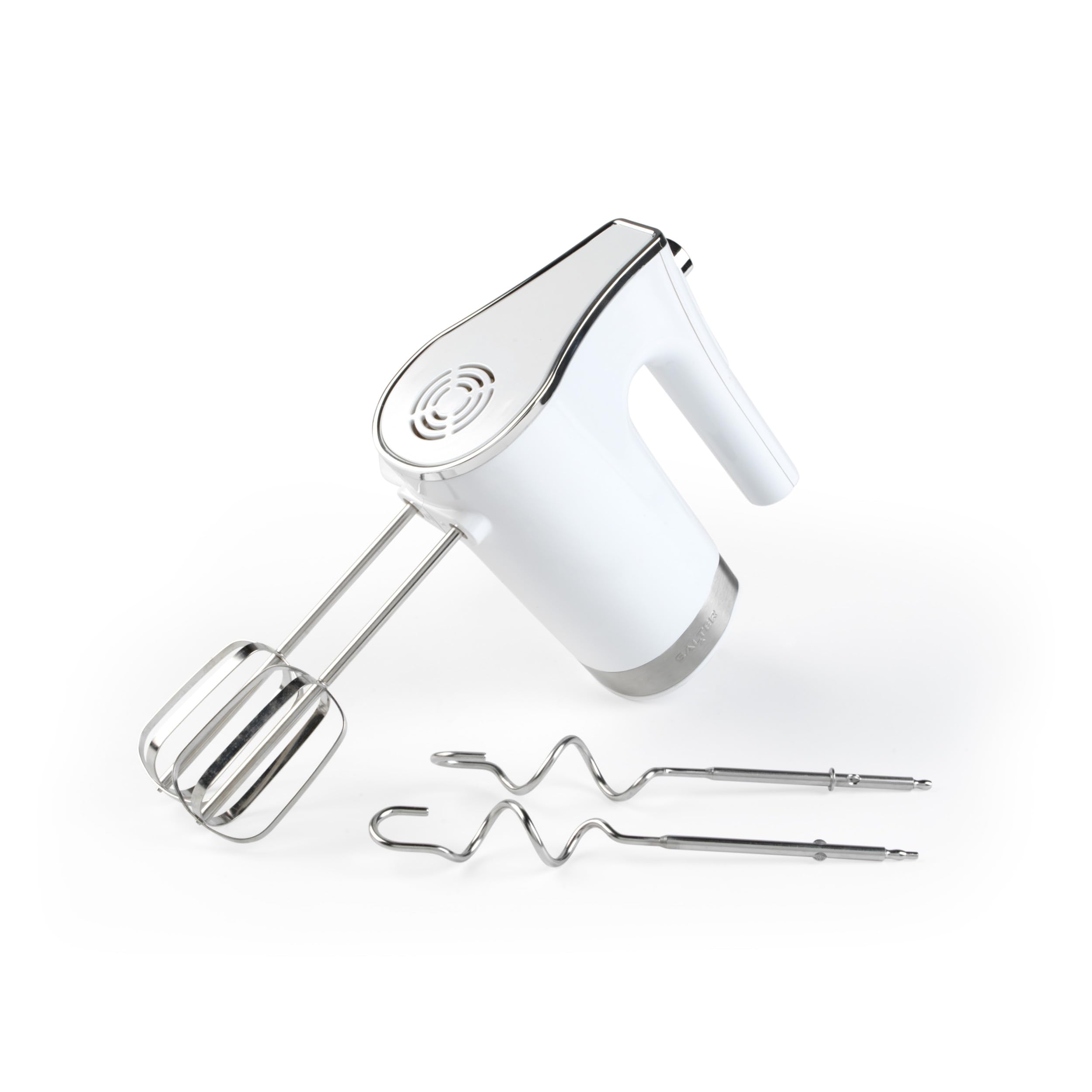 Salter Boston Hand Mixer 300W, 5-Speed With Turbo, Ice White Shimmer