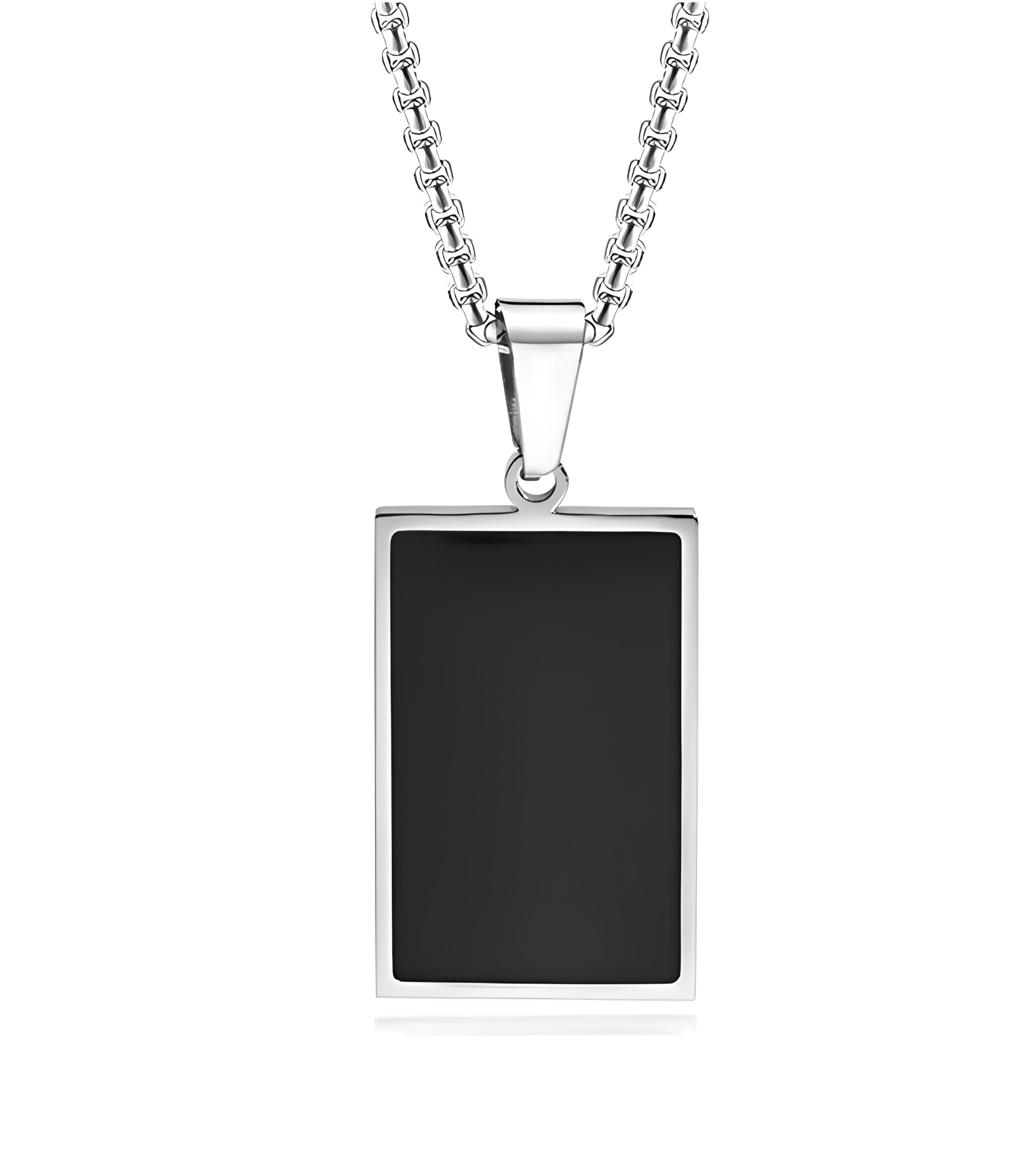 R Art Men's Jewellery Neck Chain for Men & Boys Geometric Stainless Steel Locket Pendant Necklace Chain For Men Boys Anniversary Gift For Husband,Birthday Gift