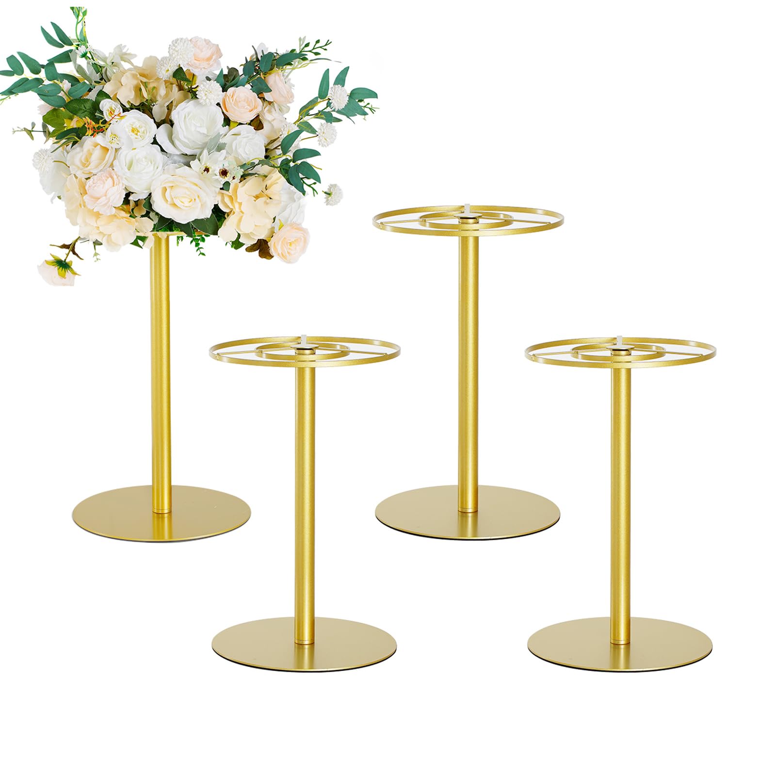 Support de fleurs chic Vincidrn finition or pour décoration haut de gamme