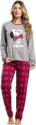 Pijama Longo Feminino de Inverno Confortável Blusa e Calça Noites Frias