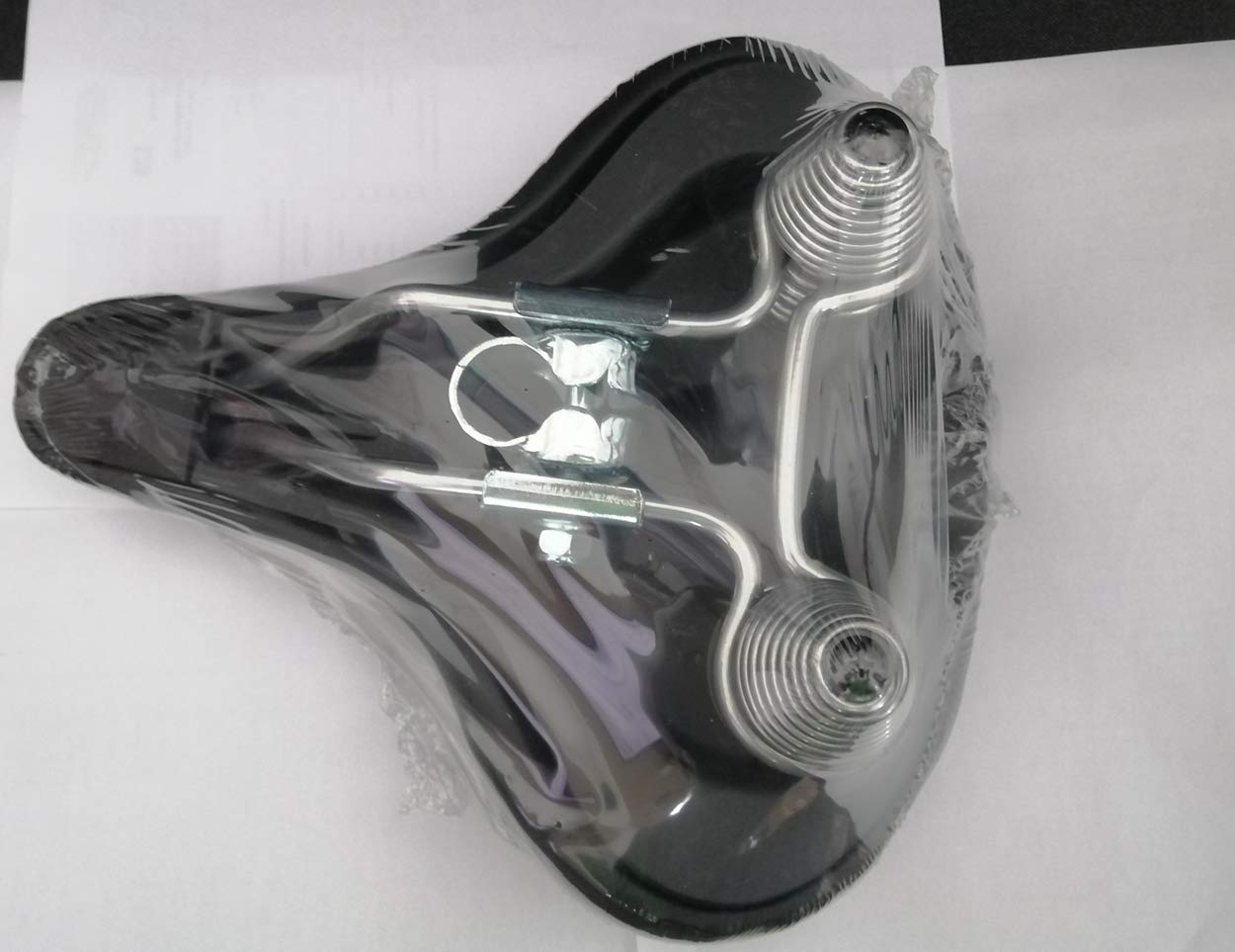 Sella Bici Montegrappa Originale Prodotto Artigianale Italiano Fatto A Mano in Pelle Sintetica con Due Molle Modello Ramona 1770 (Colore: Nero)