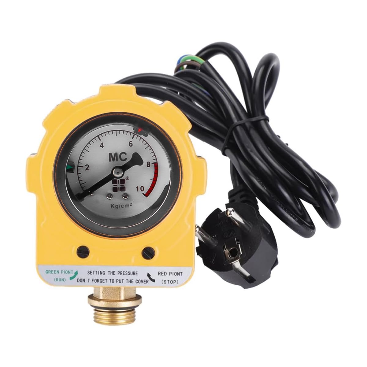 Ausi Regulador de presión de 220 V, 0-10 bar, regulador electrónico para bomba de agua de pozo profundo (enchufe UE)