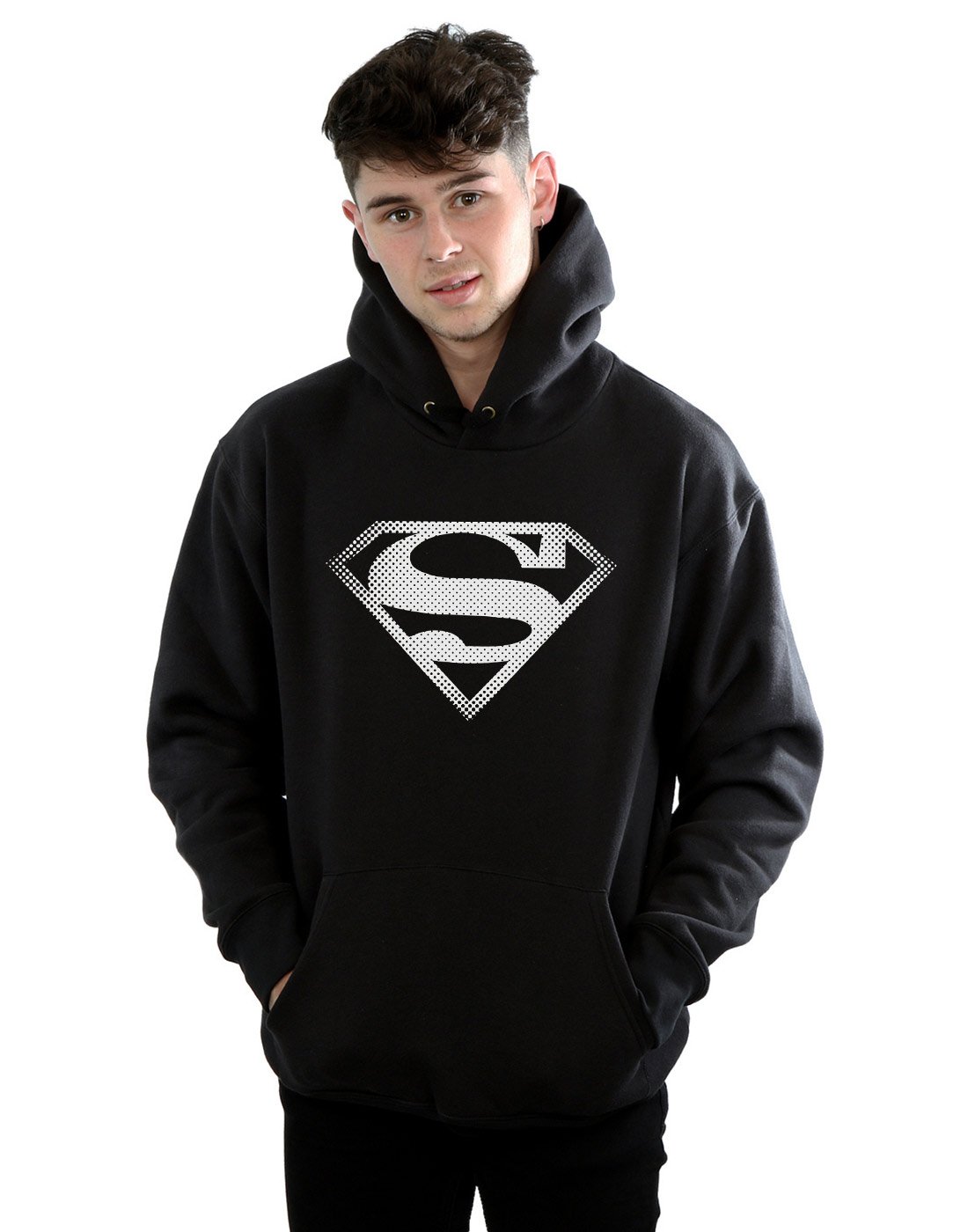 DC Comics Men's Batman Halloween Logo Hoodie XX-Large Black