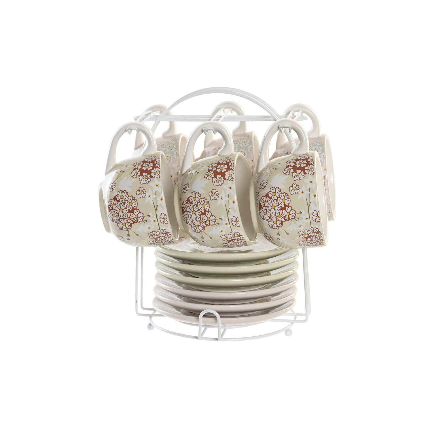 Service café dolomite 6 tasses vert anti-encombrement