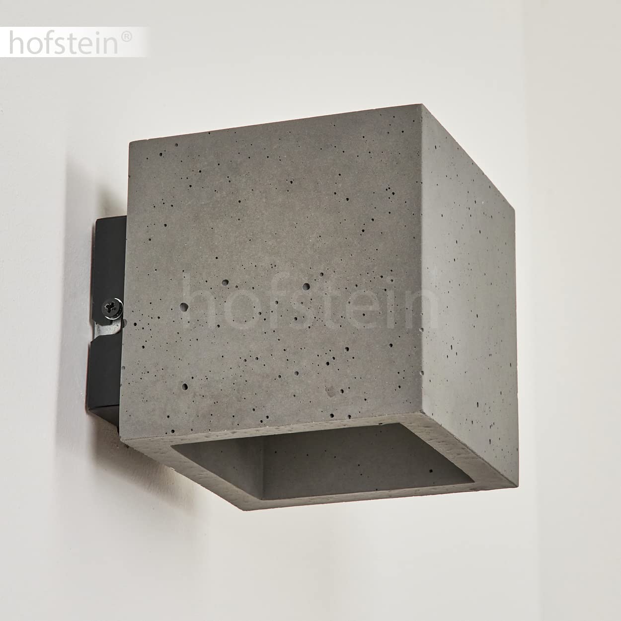 Wandleuchte Polcura, Wandlampe aus Metall/Beton in Schwarz/Grau, 1-flammig, 1 x G9, ohne Leuchtmittel, Moderne Leselampe mit Up & Down Lichteffekt