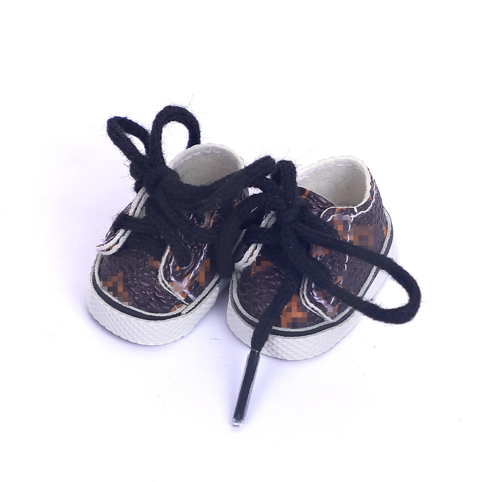 1 Par De Zapatos De Muñeca Marrones Para Peluche De 17 Cm – Compatible Con Labobo, Con Detalles Realistas De Ojetes Y Cordones, Ideal Para Vestir A Tu Muñeca
