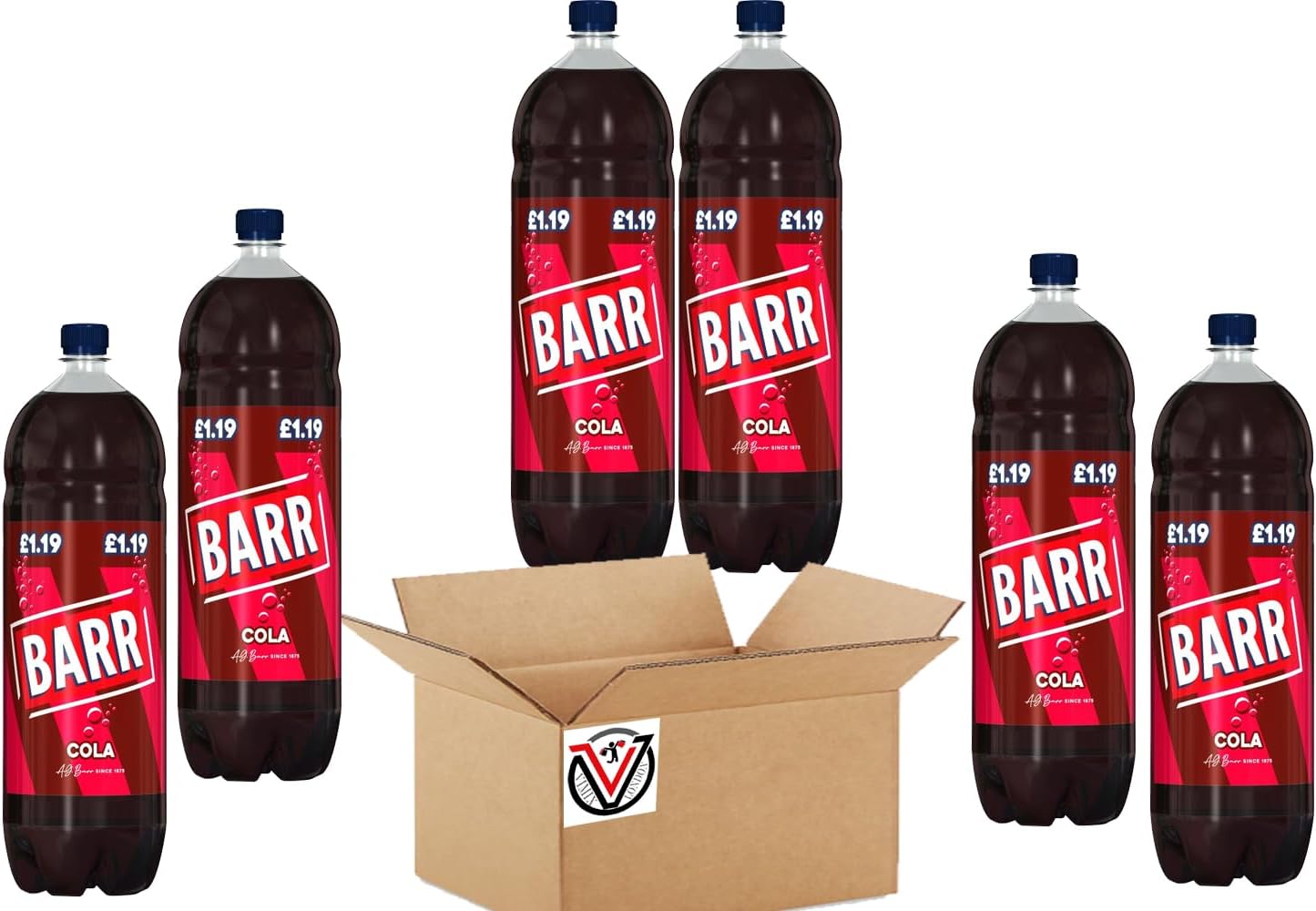 Barr Colla 2 Litre x 06 Bottles PMP | Colla Flavour Soft Drink with Sweeteners (06 x 2L Bottles)