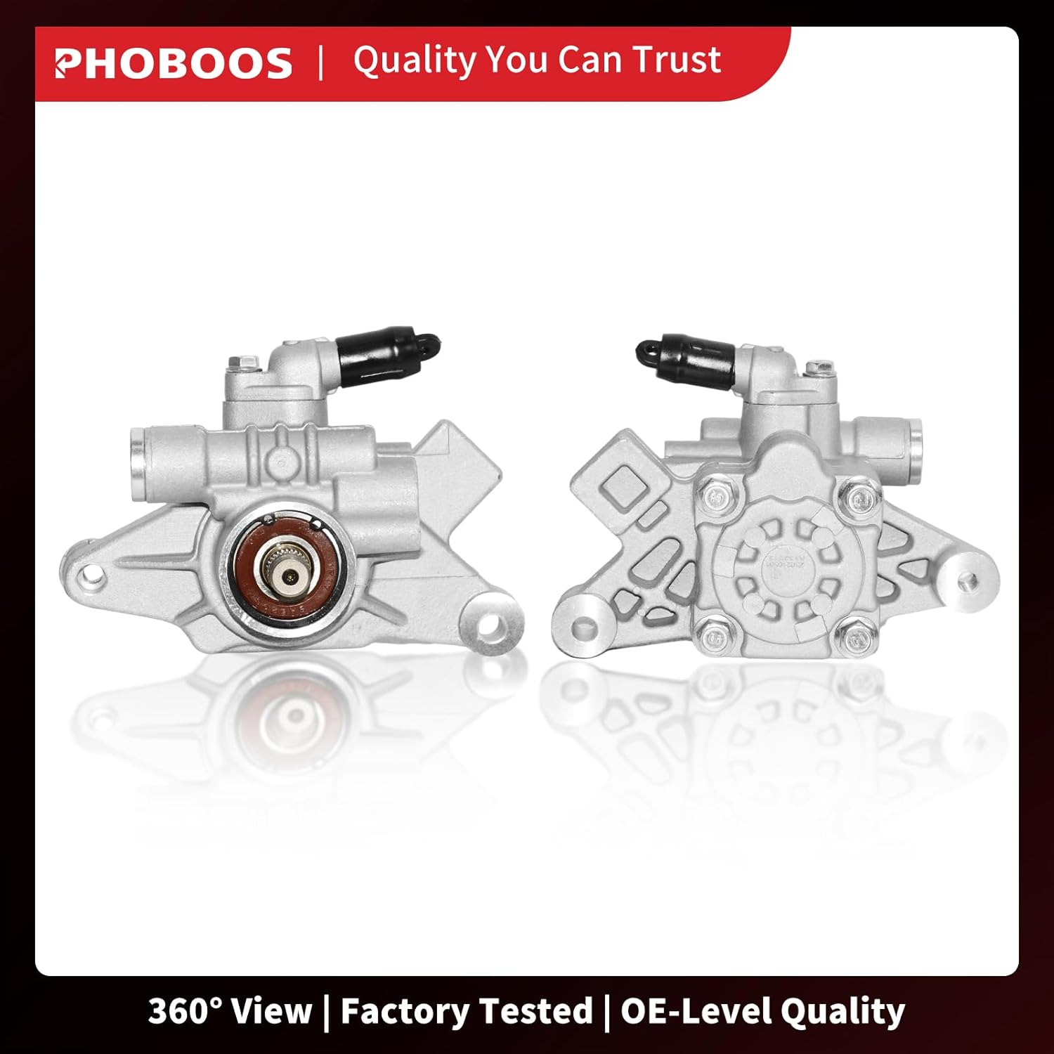 PHOBOOS Power Steering Pump Compatible with Honda Civic 1996-2000, CR-V CRV 1997-2001 & Acura EL 1997-2000, 1.6L/2.0L, Ref. 21-5066