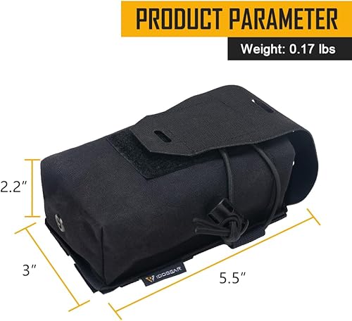 Miniatura 3 de IDOGEAR Bolsa doble para cargador 5.56 MM Rifle Mag Bolsas Molle Doble Pila Multicam Revistas Portador Airsoft Caza Disparo Bolsa de transporte