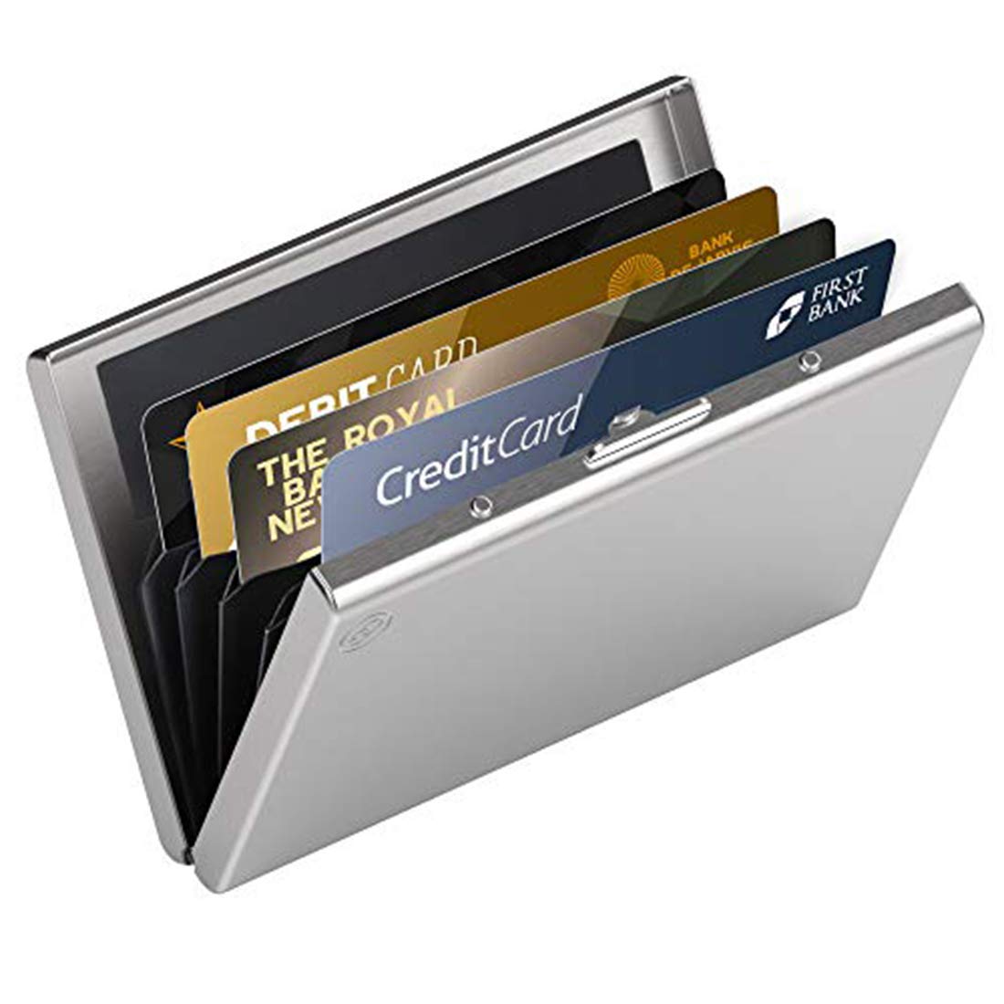 UniworldCredit Card Holder Wallet Metal Protector RFID Blocking Bank Card Wallet Business Card Holder Case for Ladies Women Men Stainless Steel