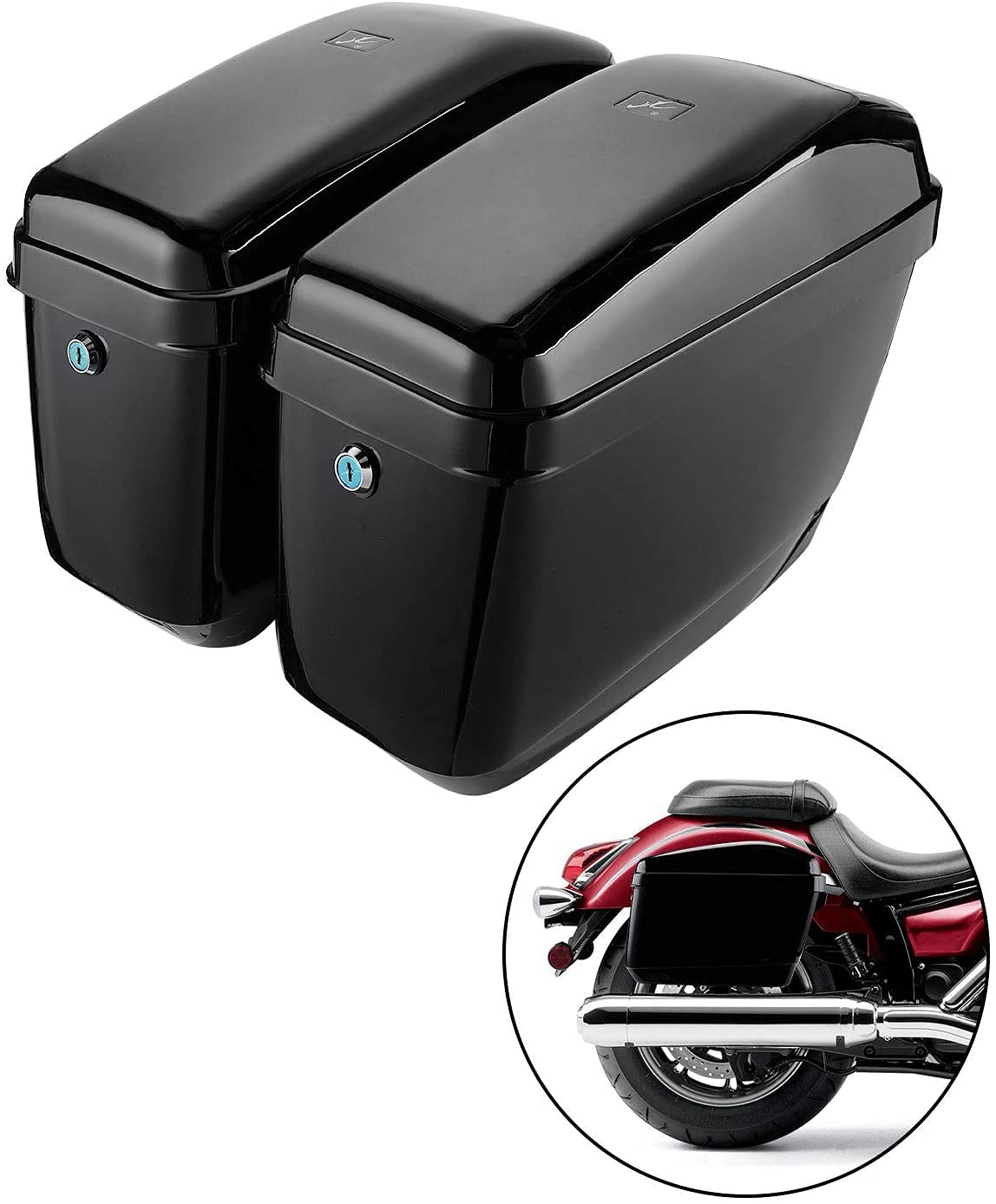 Buy KEMIMOTO Motorcycle Hard Saddlebags, Motorcycle Hard Saddle Bags