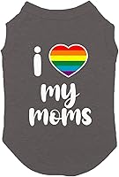 Vista 3 de I Love My Moms - Camisa de corazón para mamá y perro (azul rey, 2XL)