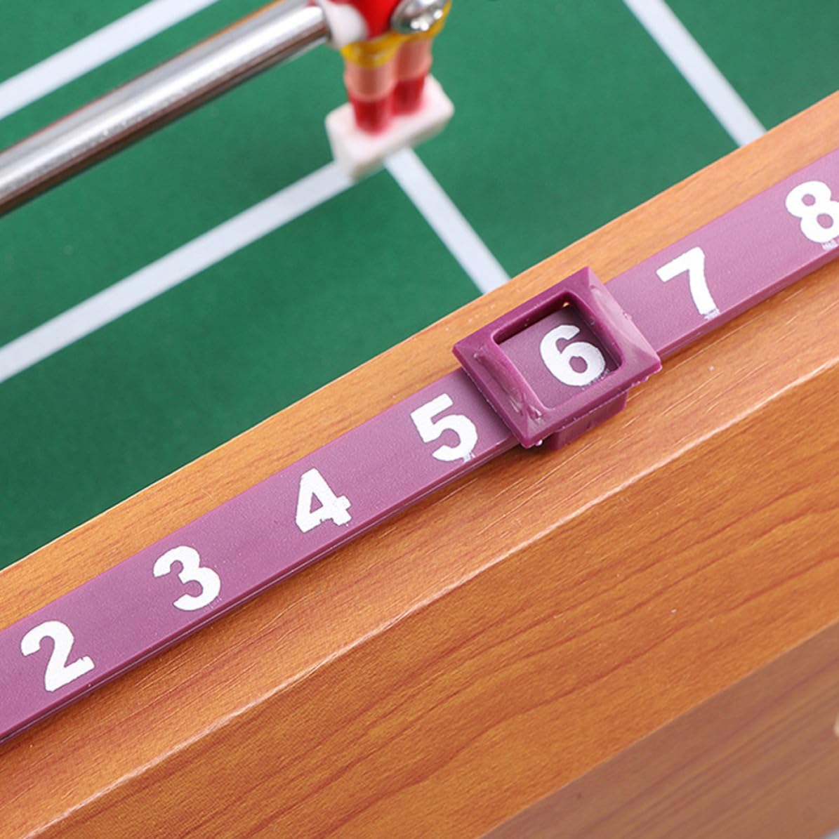 Mini Biliardino da Tavolo Sei Tiri in Mdf per Ragazzo Ragazza e Adulti | Gioco da Tavola Calcio, Striscia Segnapunti, Uso su Scrivania, Soluzioni per Spazi Ridotti