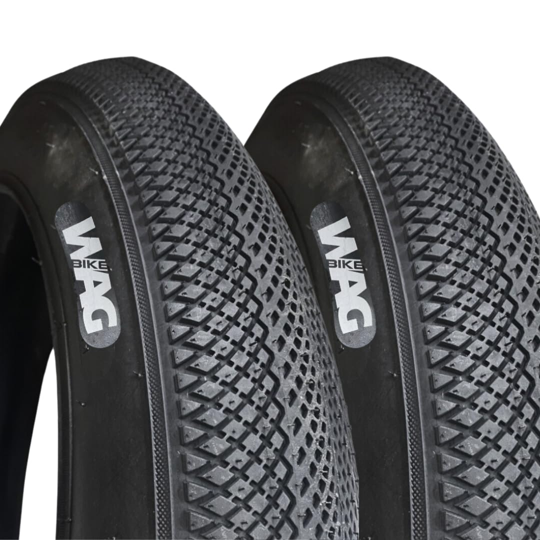 2 COPERTONI WAG 20 x 4.0 1/4 (97-406) PNEUMATICI SLICK STRADALI GOMME BICICLETTA FAT E-BIKE BICI ELETTRICA