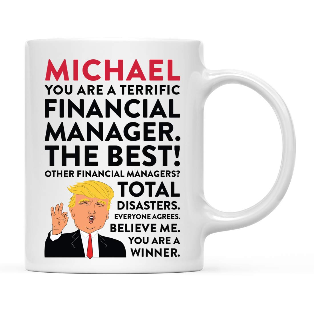 Andaz Press Personalized Donald Trump Funny Coffee Mug - 11oz Ceramic Mug With Gift Box - View #3