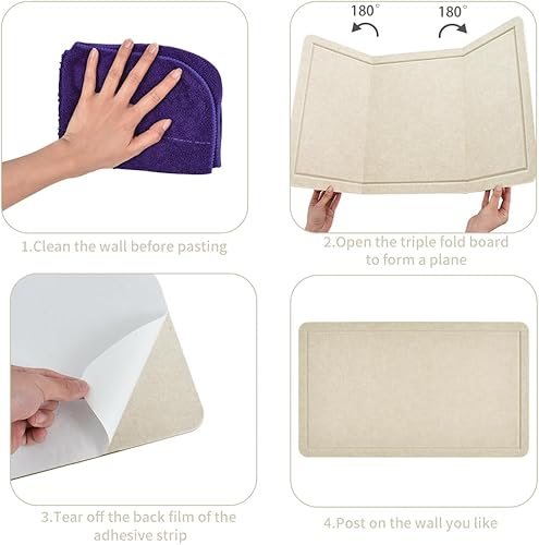 Miniatura 45 de Vuzvuv Barra de corcho negro de 16 x 12 pulgadas con 20 pasadores, tiras autoadhesivas para tablón de anuncios que no dañan la pared, tablero