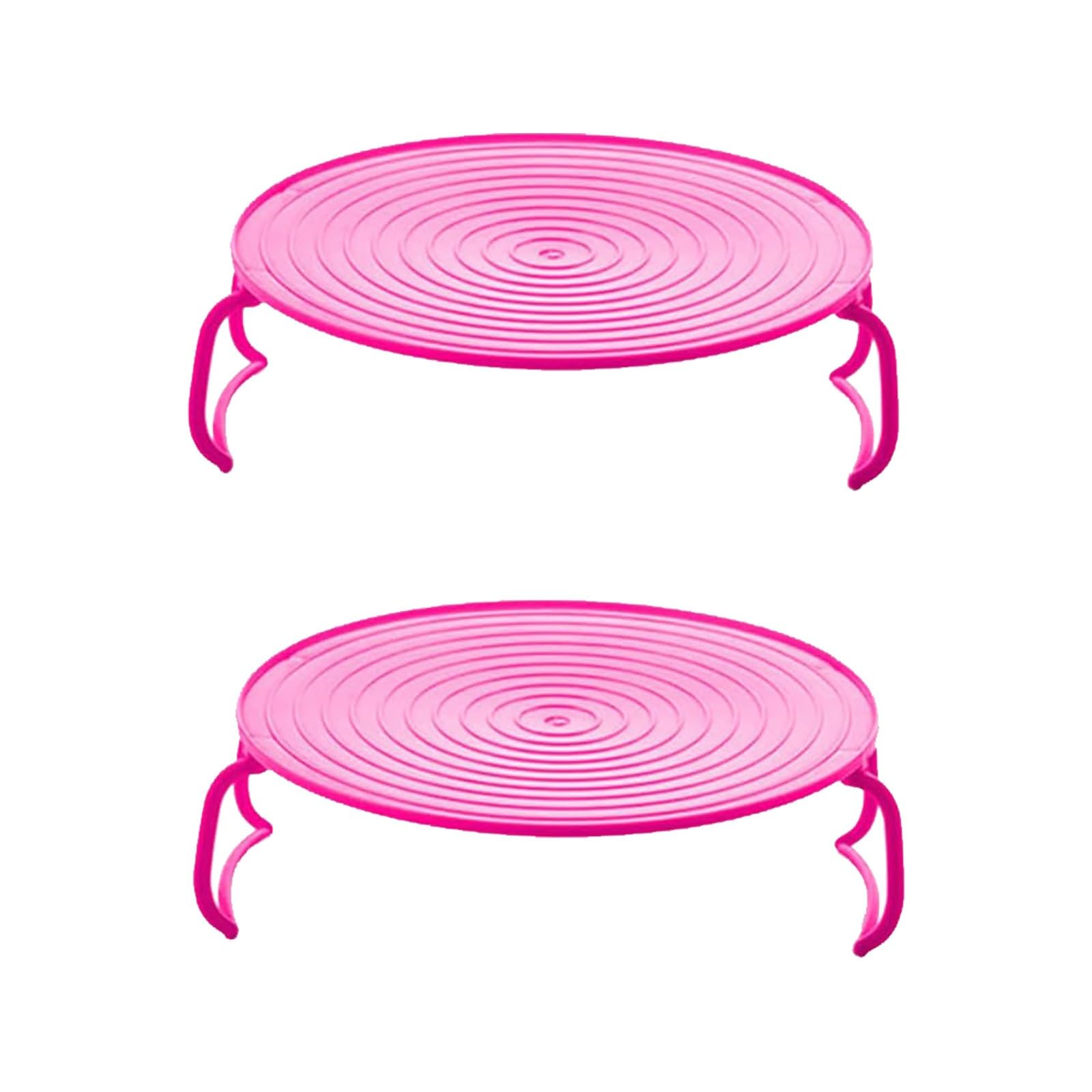 BILIKEYU 2 Pack Microwave Folding Tray Microwave Stacker Cooker 2 Tier Microwave Plate Stacker Microwave Heating Layered Tray With Foldable Handles