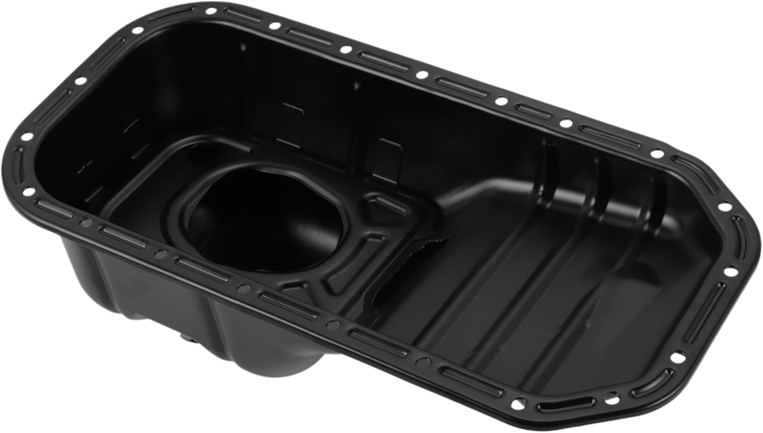No.1210115070 Engine Oil Pan Oil Pan Sump Transmission Oil Pan for Toyota Corolla for FWD 1.6L L4 1988-1992 Steel Black