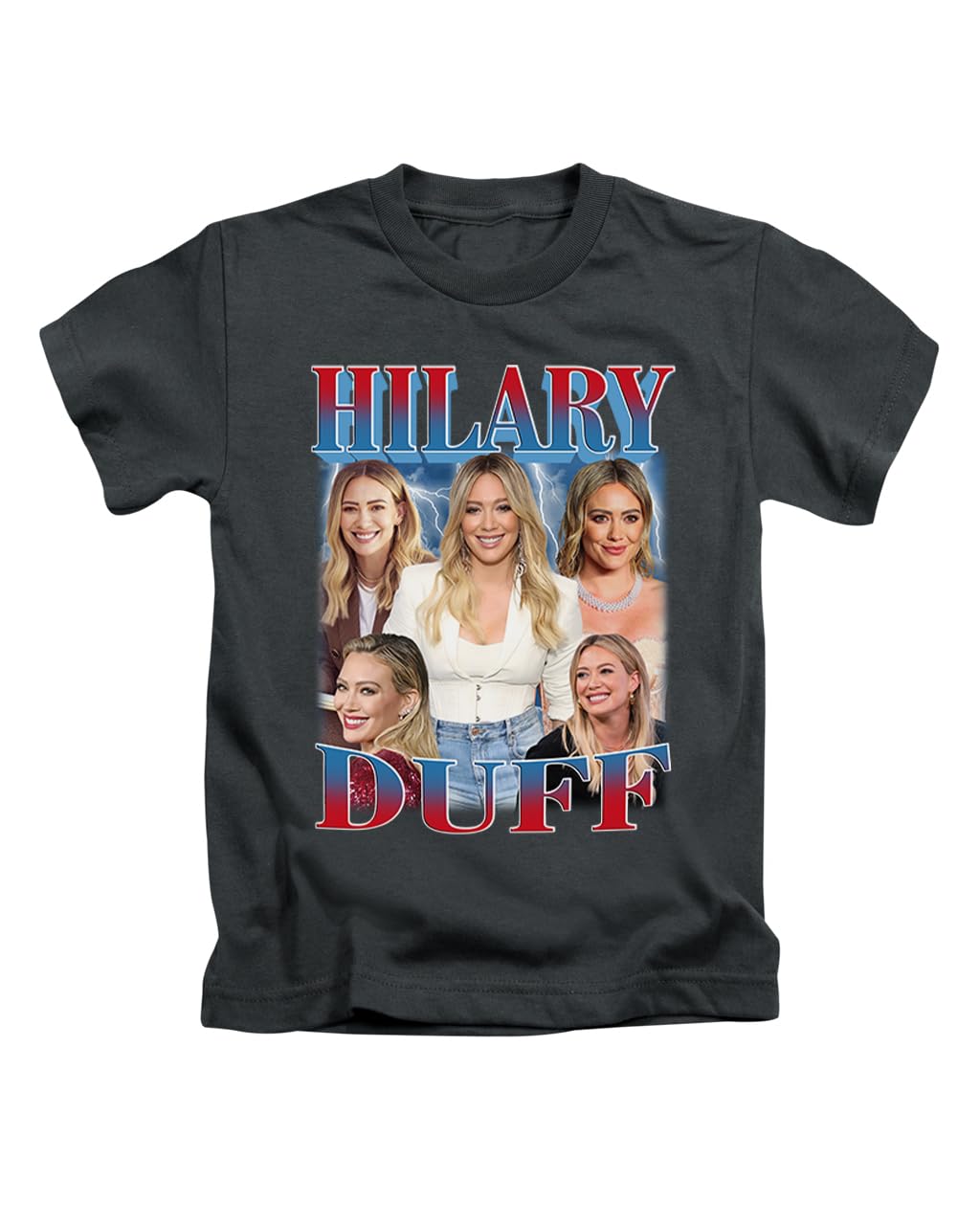 New Spirit Original Unisex Black Hilary Pop Duff, Meme Iconic Trendy Lizzie Meme Mcguire 2000S 90S Retro Vintage Tee T-Shirt Funny T Shirt Top